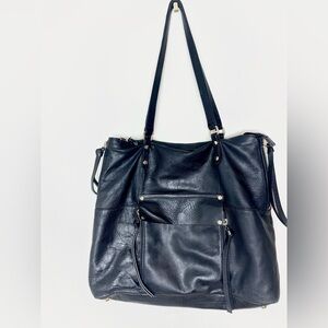 Kooba Everette Black Leather Shoulder Bag